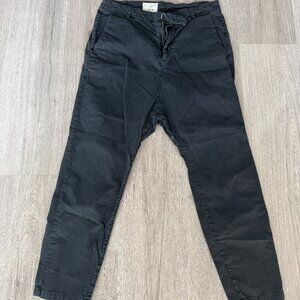 Nili Lotan Womens Paris Pants Size 4 Washed Black Dropped Crotch